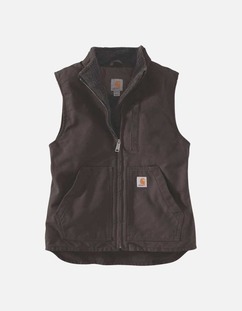 Carhartt Womens Sherpa Lined Mock Neck Soft Duck Vest