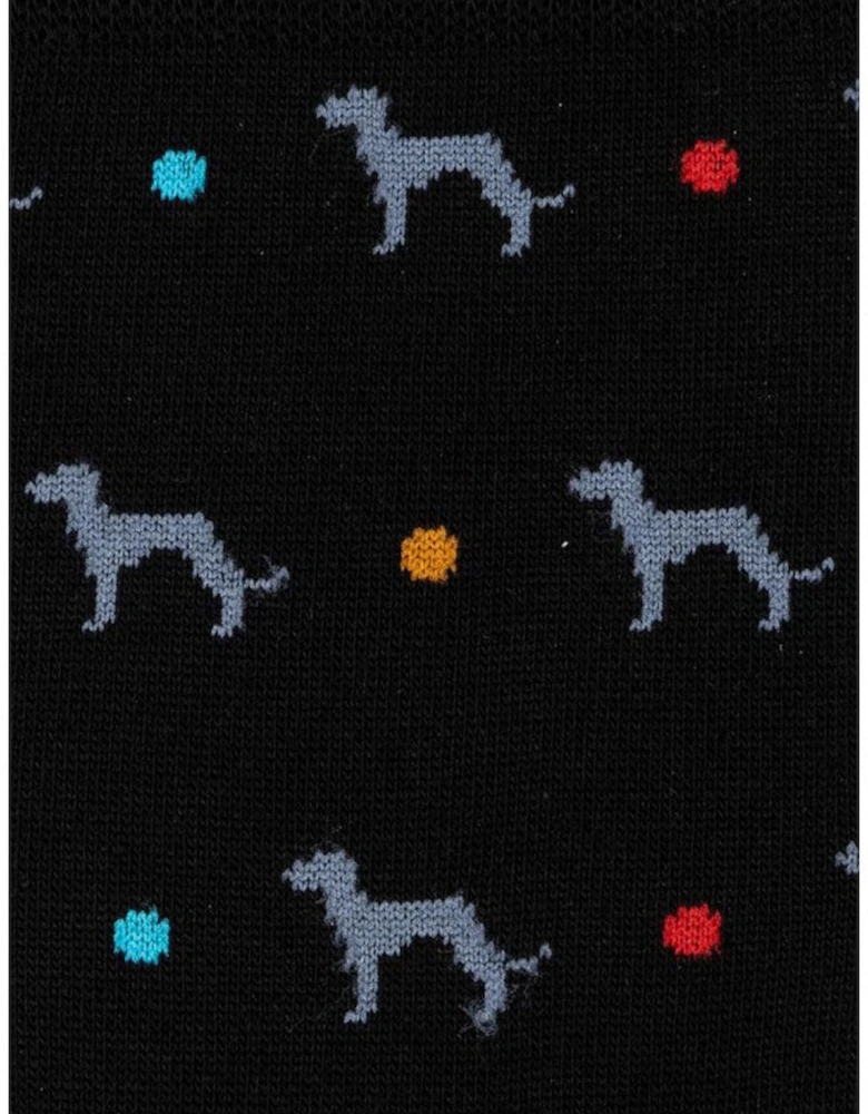 Hank Whippet Socks, Black