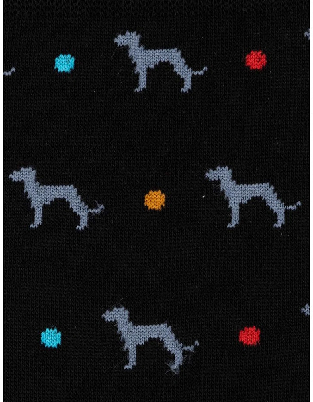 Hank Whippet Socks, Black