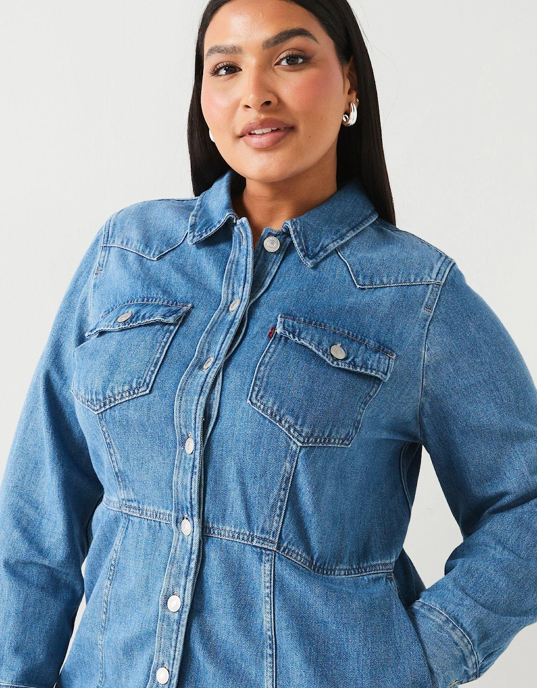 Plus Flynn Western Denim Dress - Ringing Bells 2