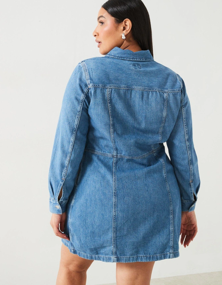 Plus Flynn Western Denim Dress - Ringing Bells 2