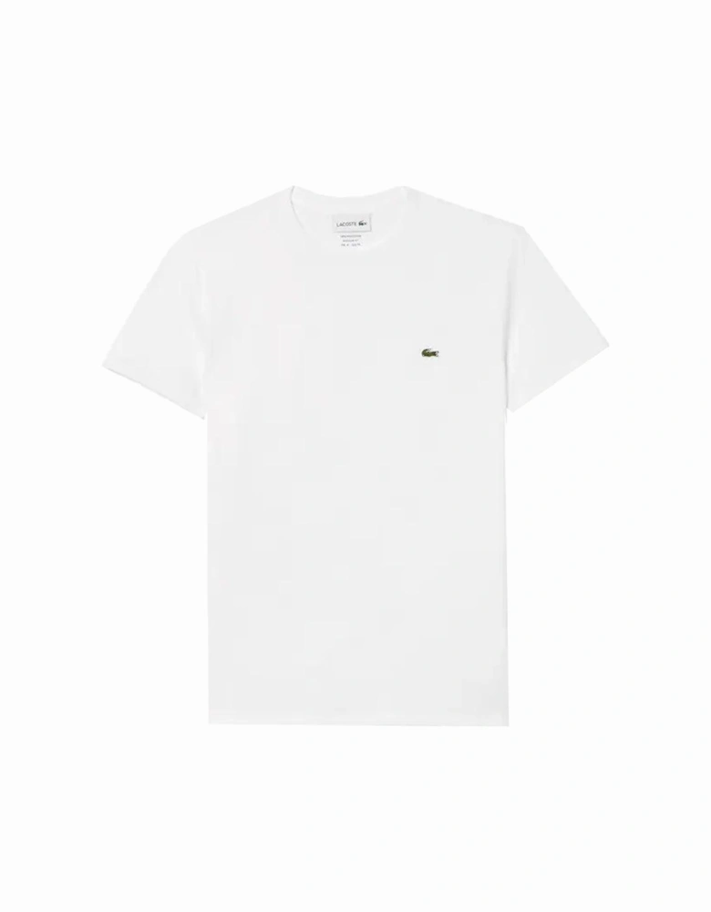 Cotton Pima Crew Neck T-Shirt White