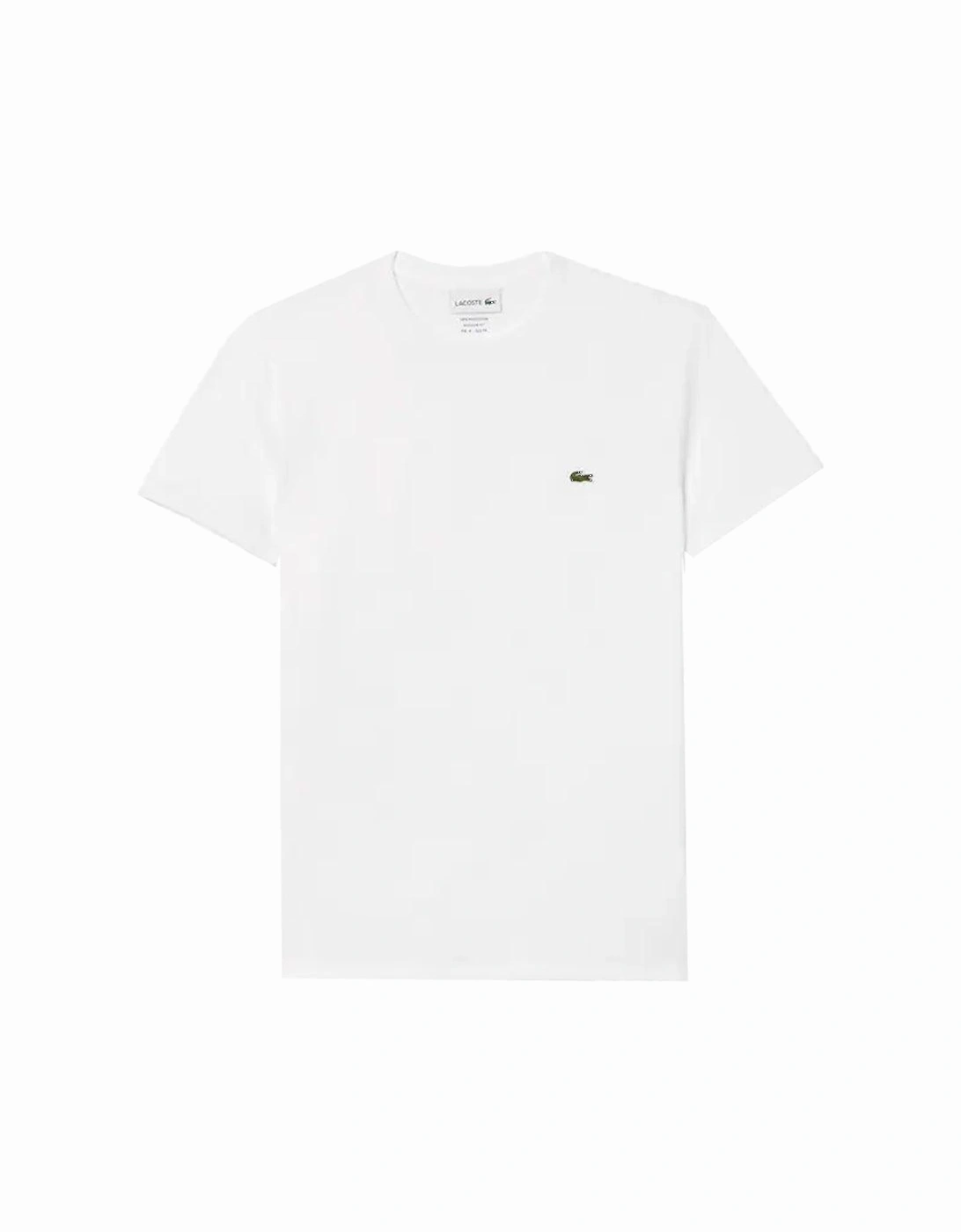 Cotton Pima Crew Neck T-Shirt White, 5 of 4