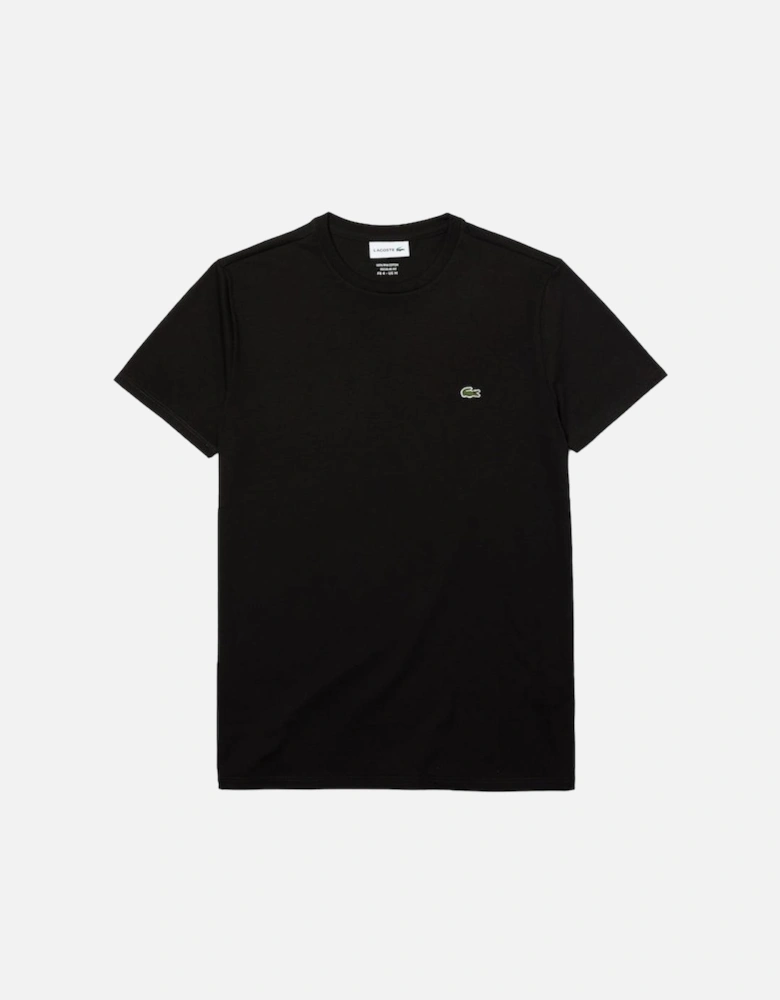 Cotton Pima Crew Neck T-Shirt Black