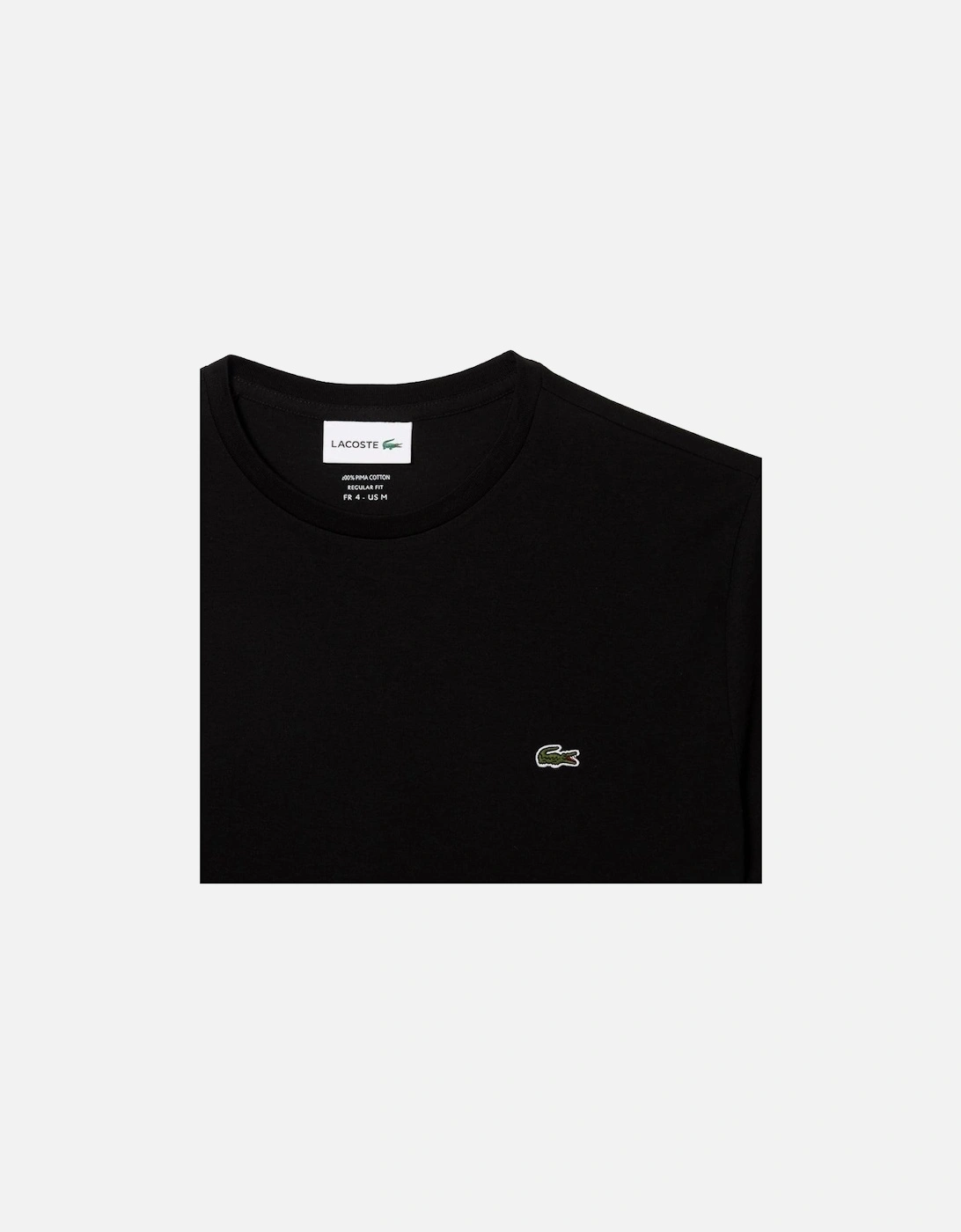 Cotton Pima Crew Neck T-Shirt Black