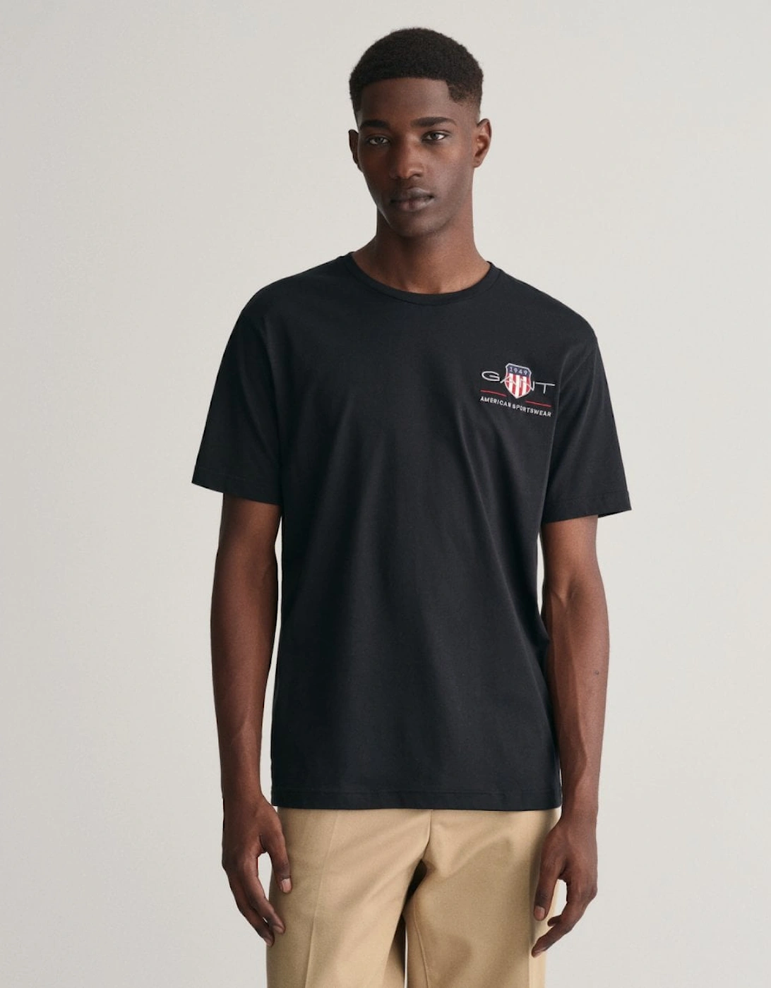 Mens Regular Fit Embroidered Archive Shield T-Shirt, 5 of 4