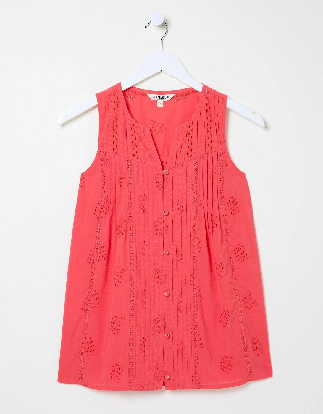 Cassie Embroidered Cami Vest - Red