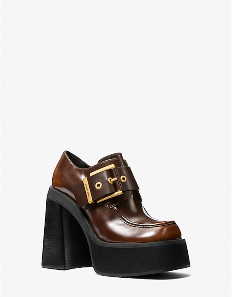 Colby Burnished Leather Platform Loafer