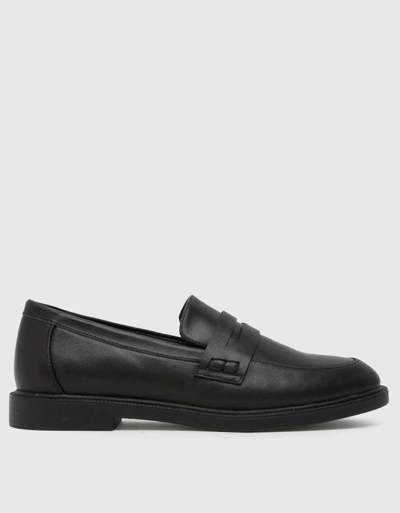 Libby Leather Penny Loafer Youth - Black