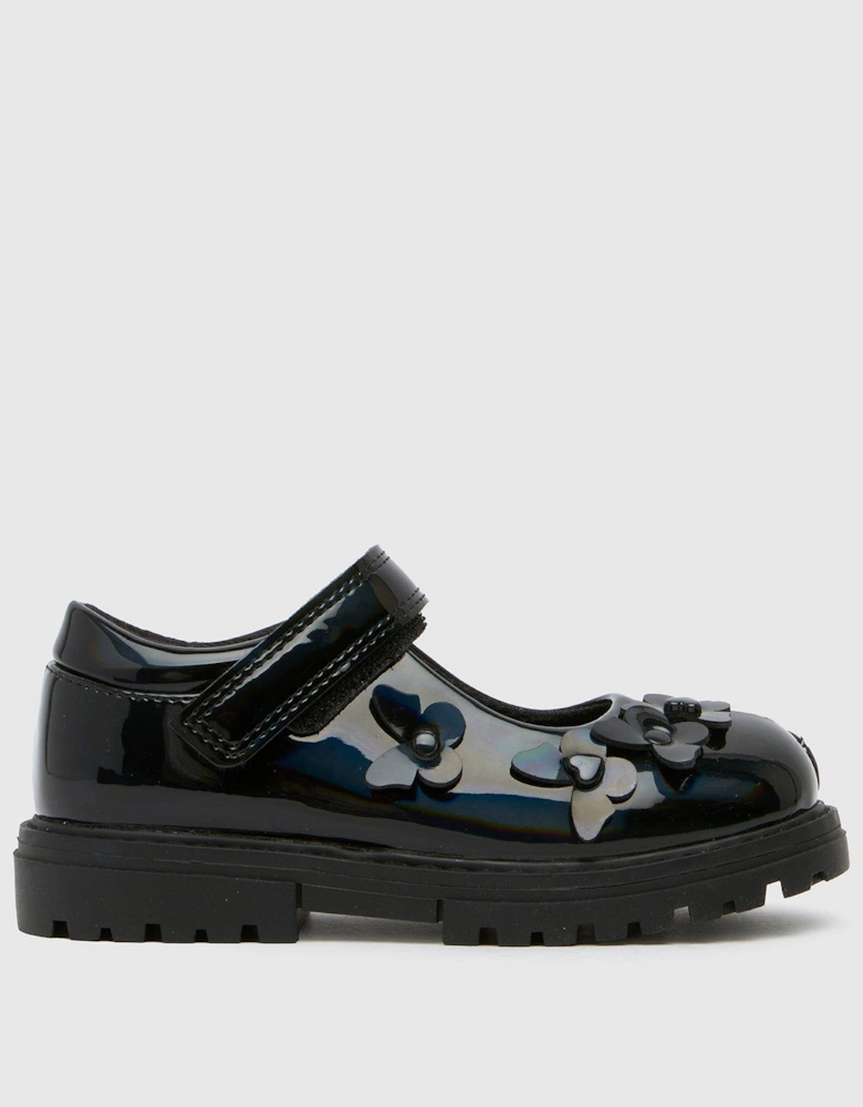 Lush Feature Butterfly Toddler - Black Patent