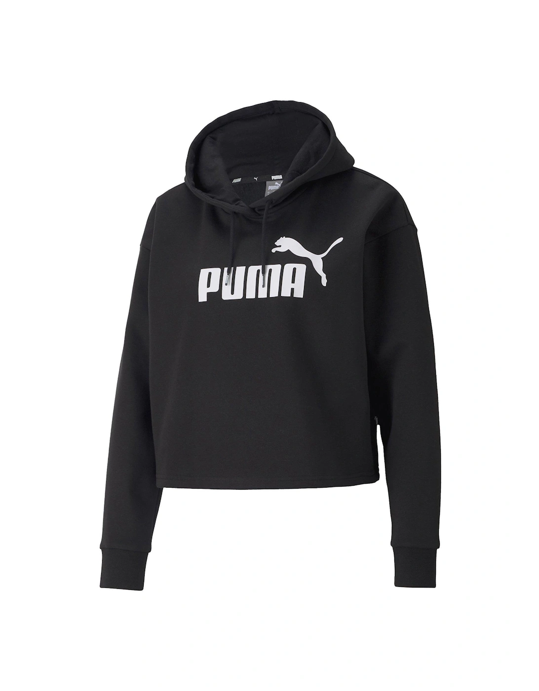 Women's Essentials Cropped Logo Hoodie - Black, 2 of 1