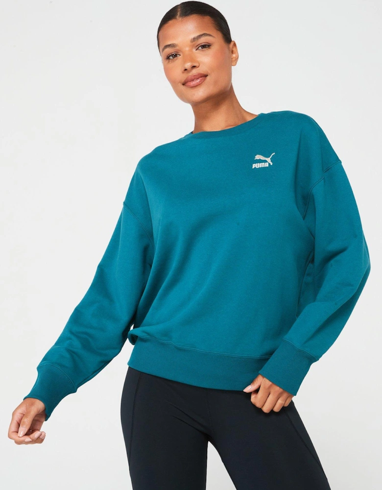 Women's Better Classics Relaxed Crew Neck Sweatshirt - Green