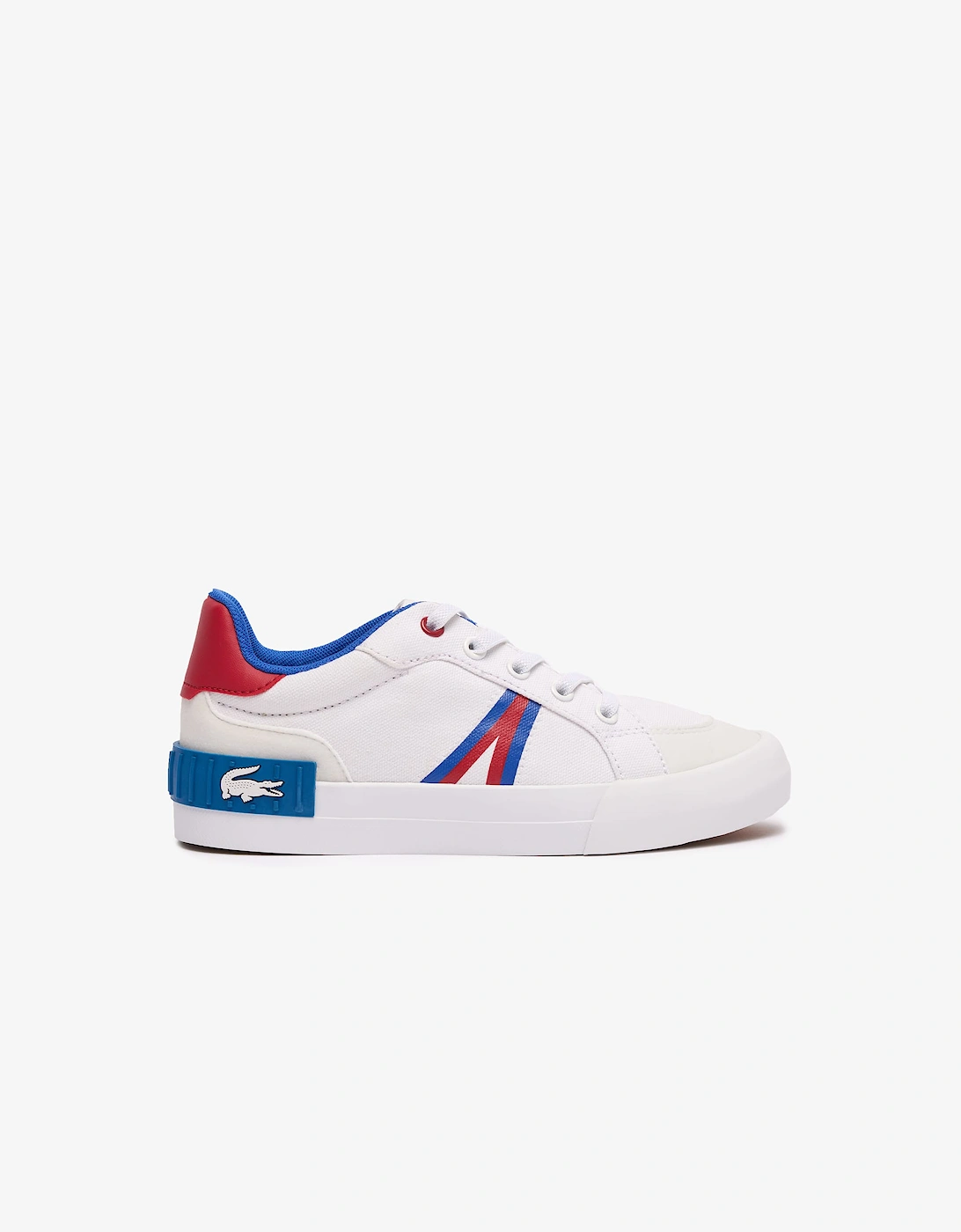 Lacoste Boy's Childrens L004 Trainers - White/Multi - Size: 1.5 (older)