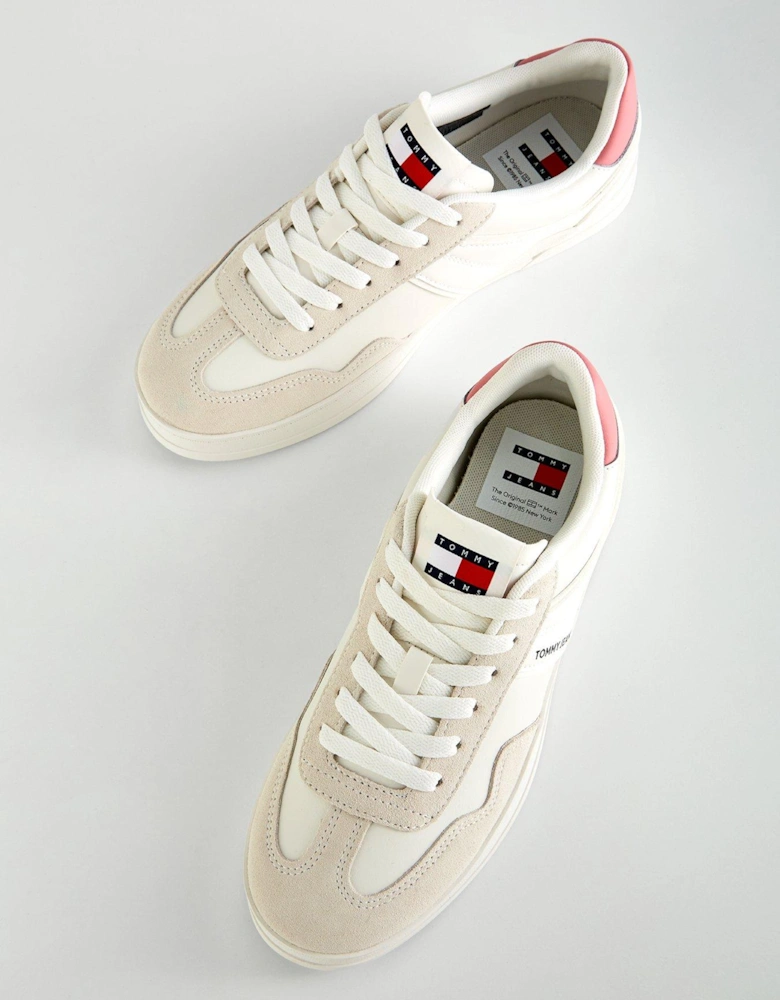 Leather Court Trainer - White