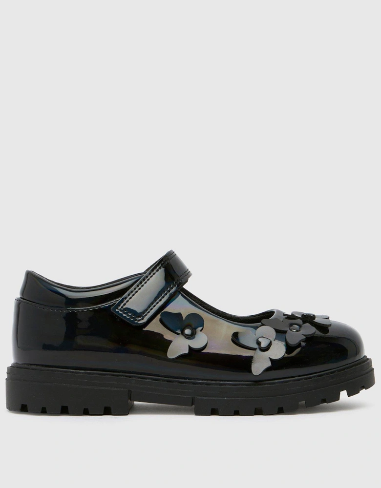 Lush Feature Butterfly Junior - Black Patent