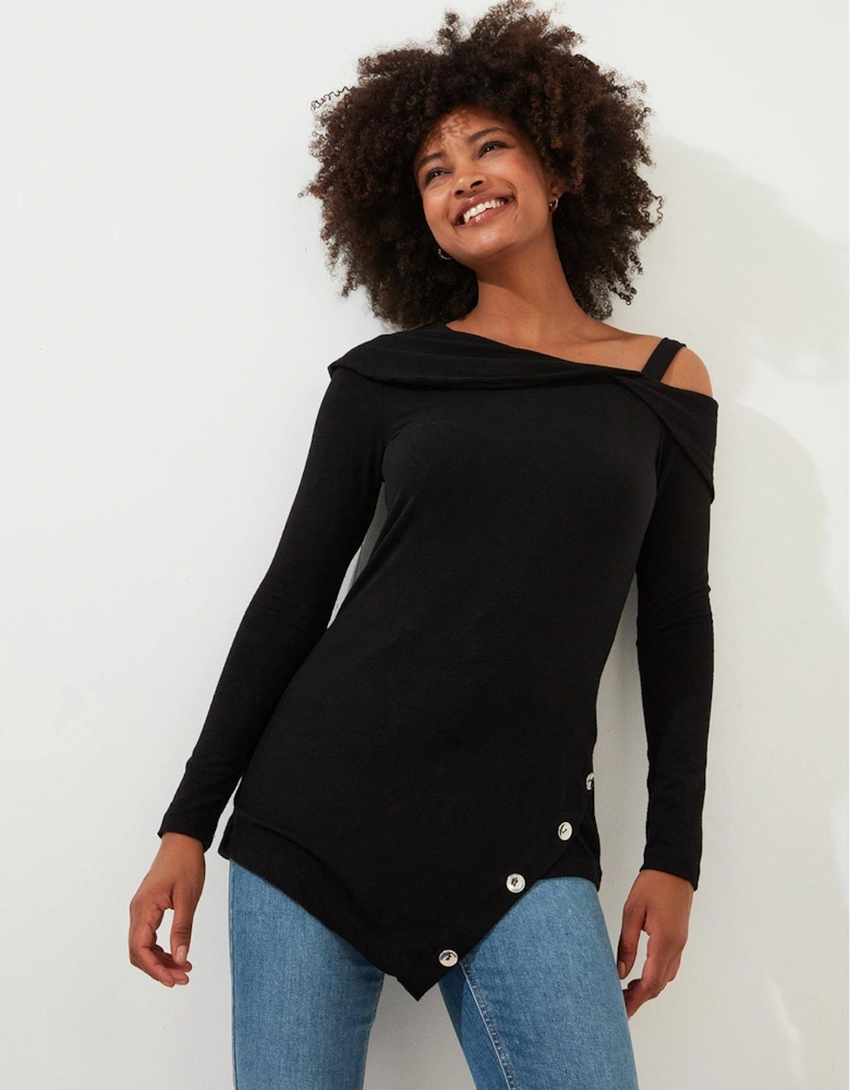 New Essential Jersey Tunic Top - Black