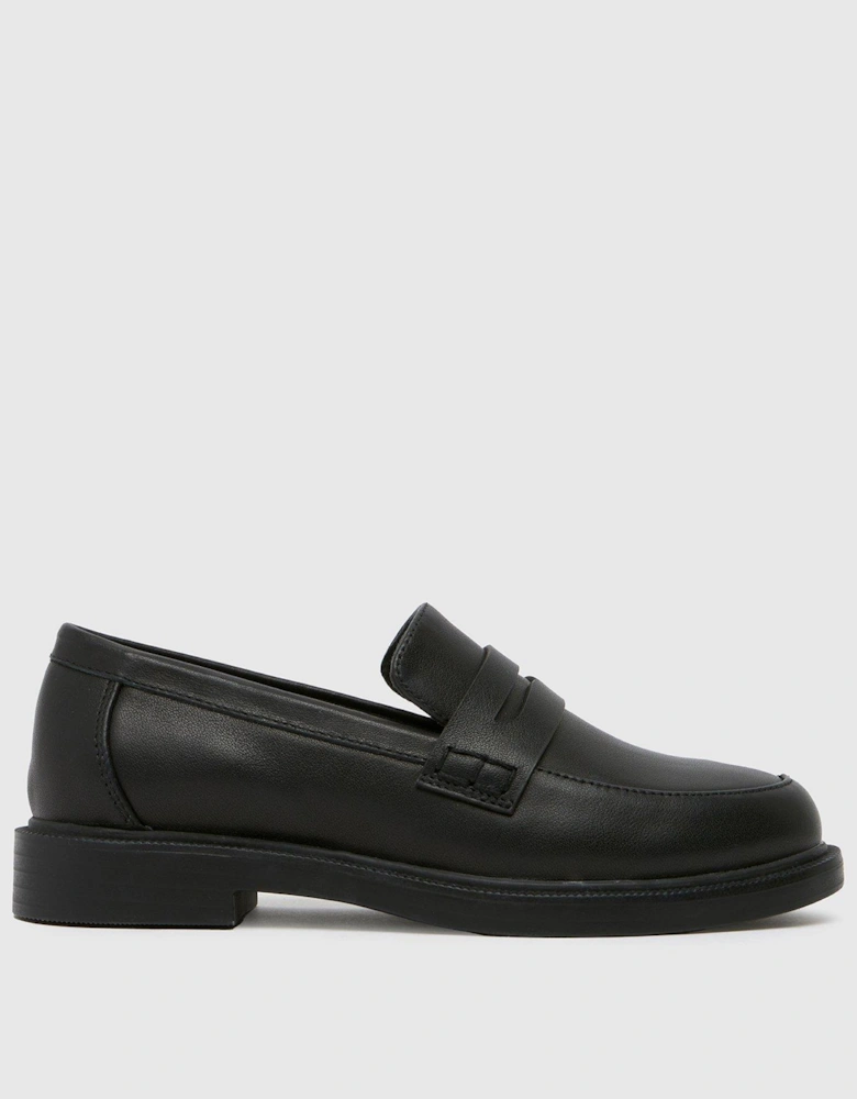 Libby Leather Penny Loafer Junior - Black