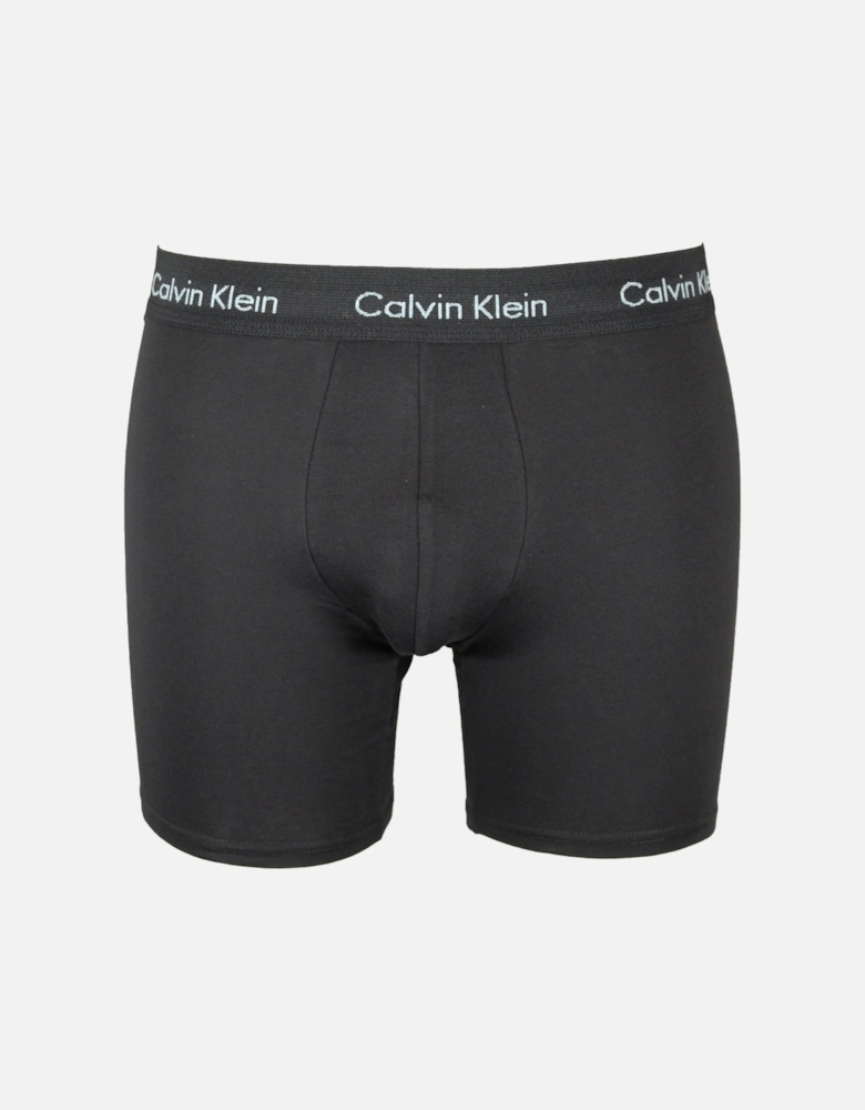 3-Pack Cotton Stretch Boxer Briefs, Black