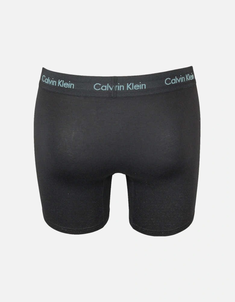 3-Pack Cotton Stretch Boxer Briefs, Black