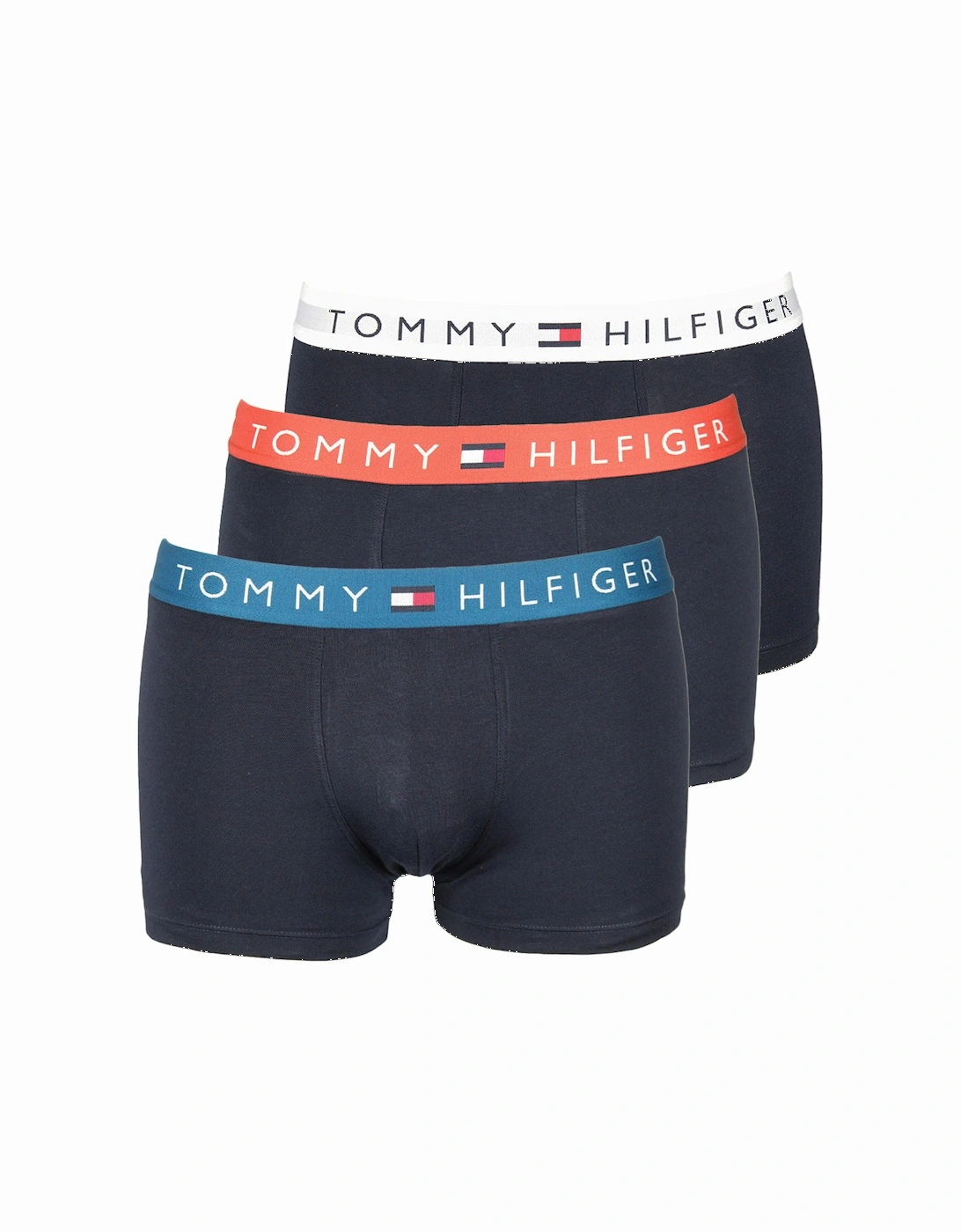 3-Pack TH Original Logo Boxer Trunks, Navy/Turquoise/White/Terracotta, 5 of 4