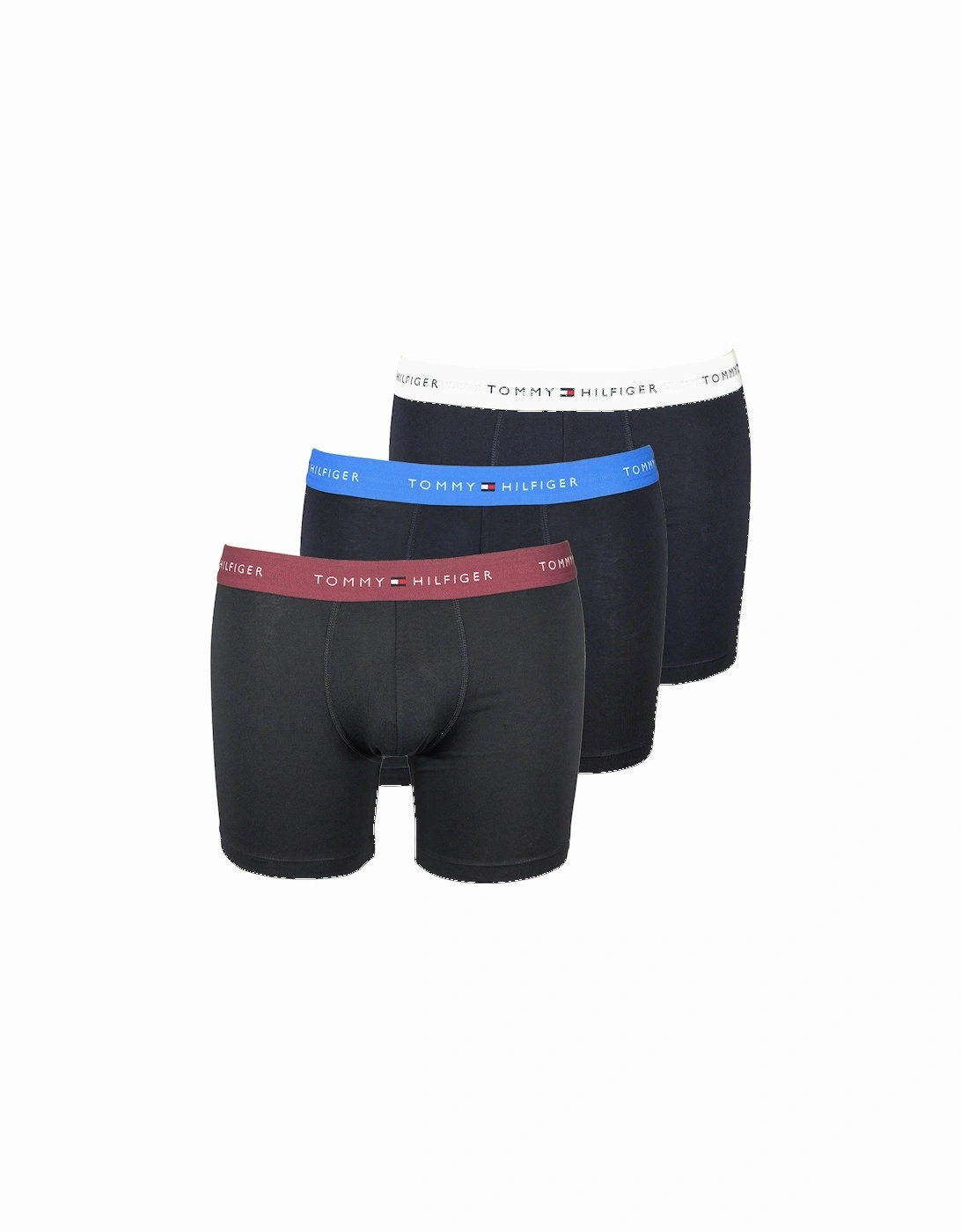 3-Pack Signature Cotton Boxer Briefs, Navy/Plum/Blue/White, 5 of 4
