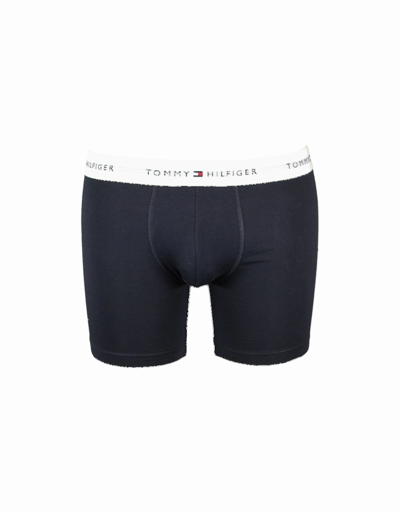 3-Pack Signature Cotton Boxer Briefs, Navy/Plum/Blue/White