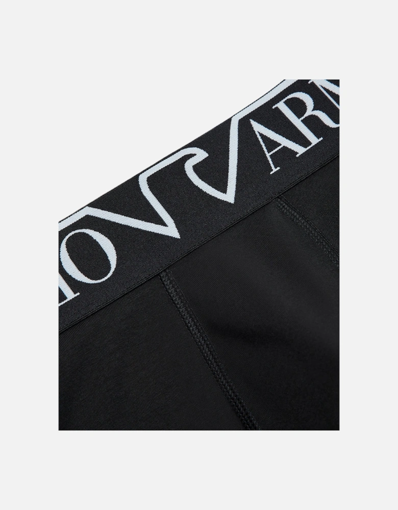 Stretch Cotton Boxer Trunk, Black