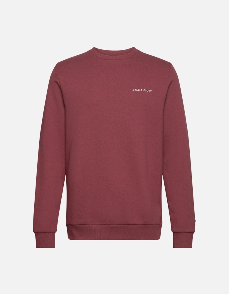 Lyle Scott Embroidered Logo Fletcher Burgundy Sweatshirt