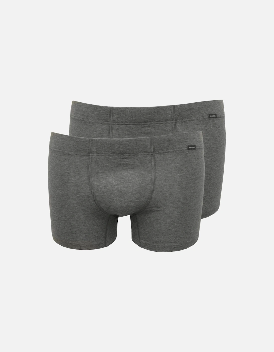 Cotton Essentials 2-Pack Boxer Trunks, Grey Melange, 5 of 4