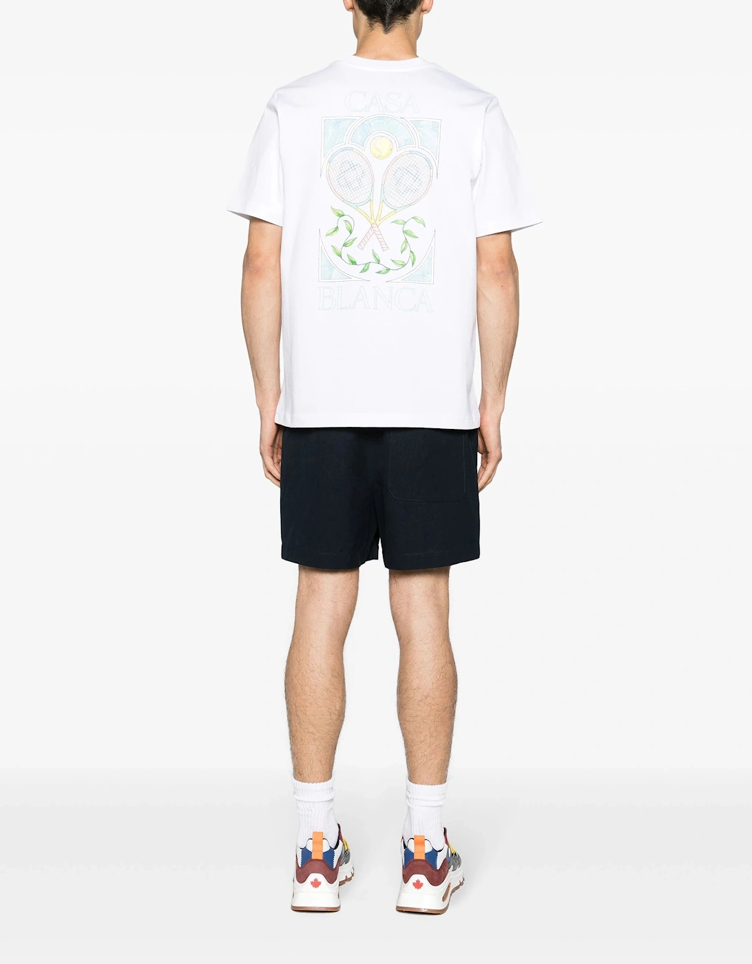 Tennis Pastelle Printed T-Shirt in White