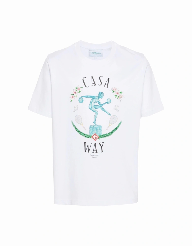 Statue En Marbe Printed T-Shirt in White