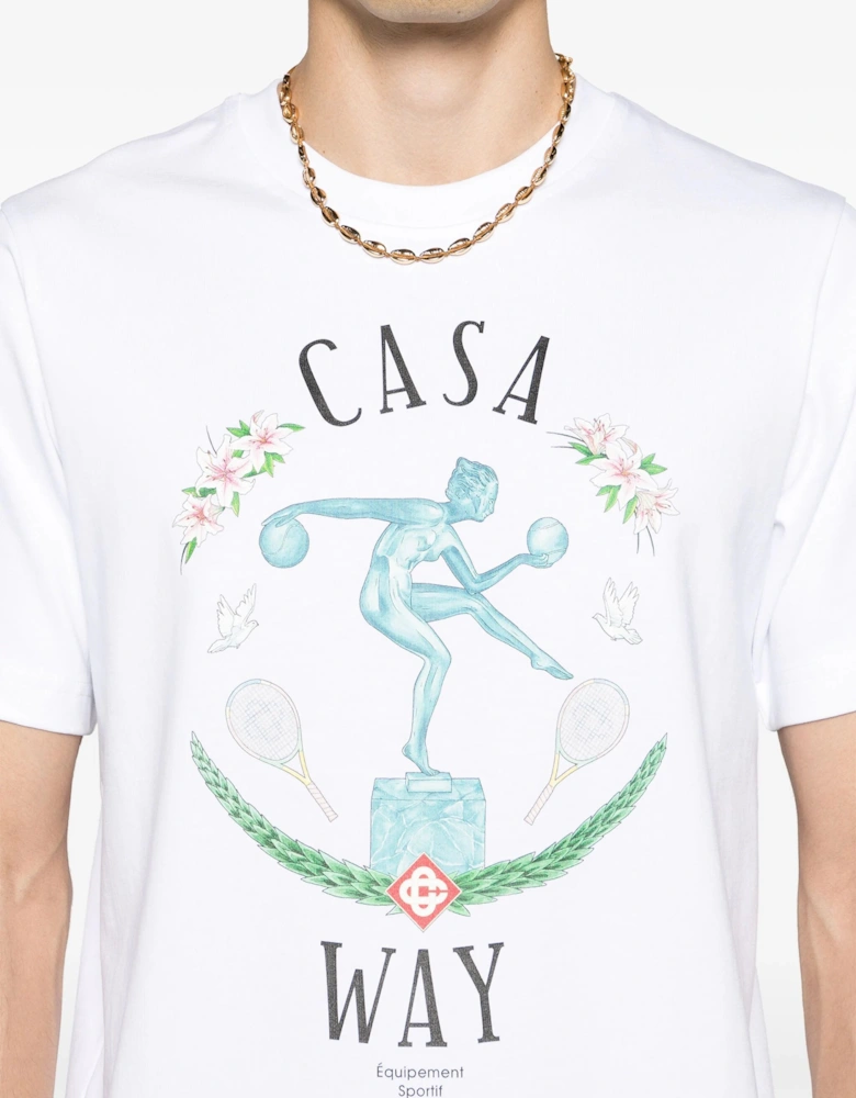 Statue En Marbe Printed T-Shirt in White