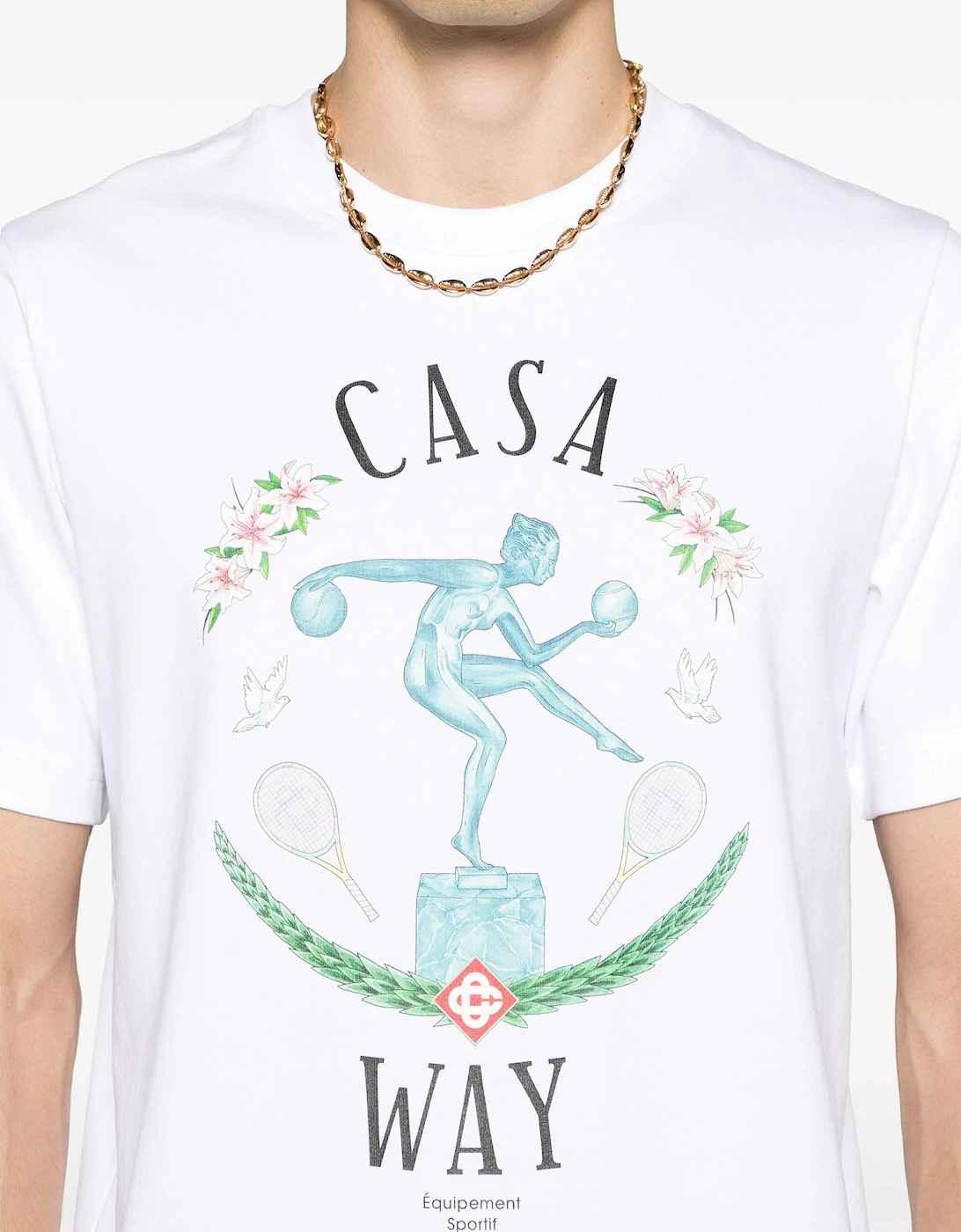 Statue En Marbe Printed T-Shirt in White