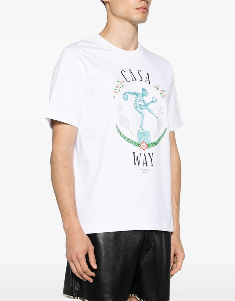 Statue En Marbe Printed T-Shirt in White