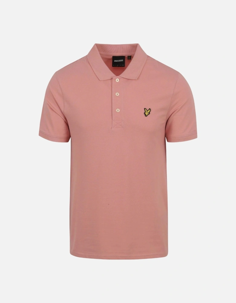 Lyle & Scott Brand Chest Logo Palm Pink Polo Shirt