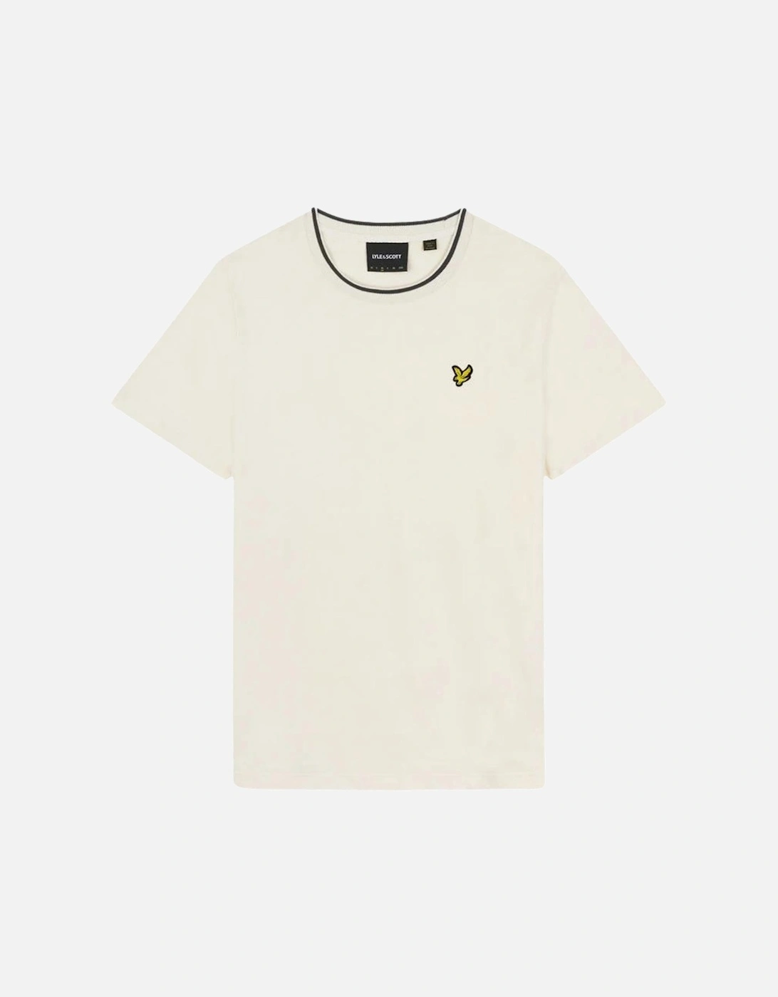 Lyle Scott Tipped Collar Chalk T Shirt, 2 of 1