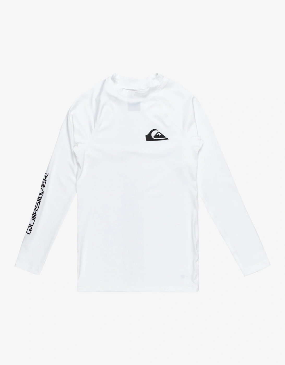 Boy's Quiksilver Kids Everyday Long Sleeve UPF 50 Rash Vest - White - Size: 12 years