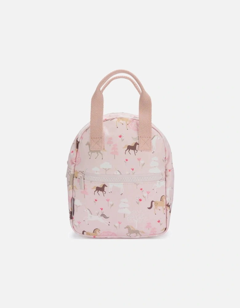 Cotton Canvas Backpack Forest Ponies Small