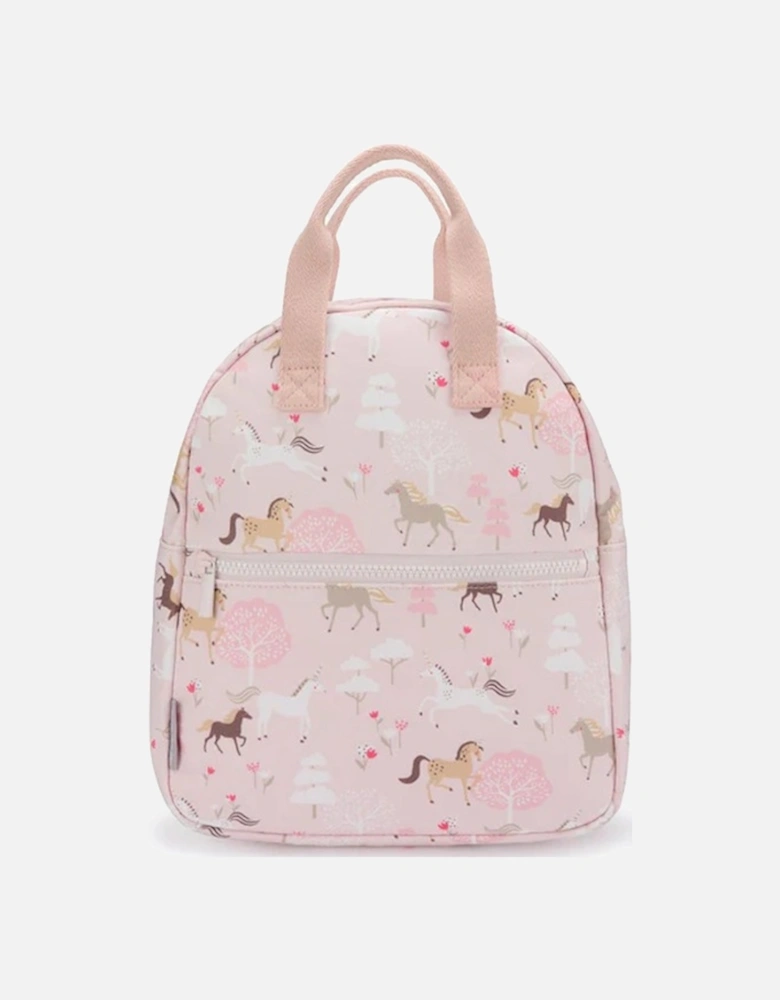 Cotton Canvas Backpack Forest Ponies Small