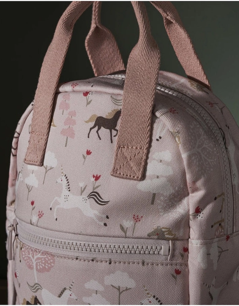 Cotton Canvas Backpack Forest Ponies Small