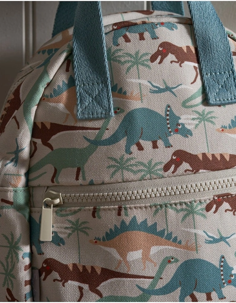 Cotton Canvas Backpack Dinosaur Camo Large