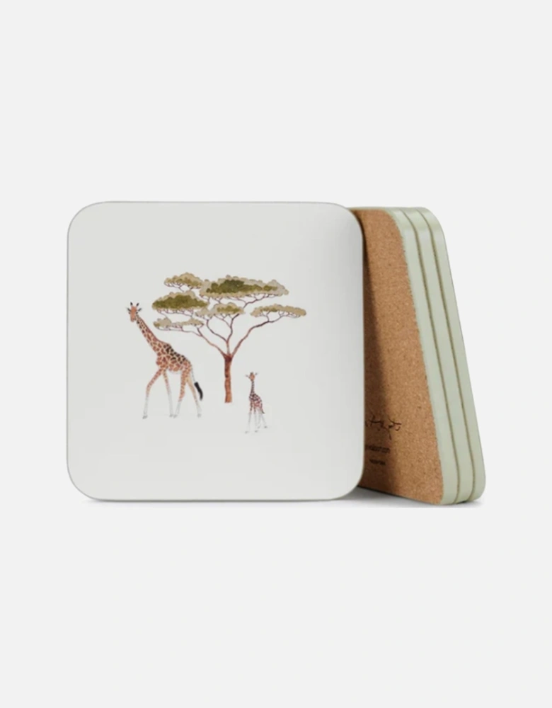 Set of 4 Coasters ZSL Wild Savannah