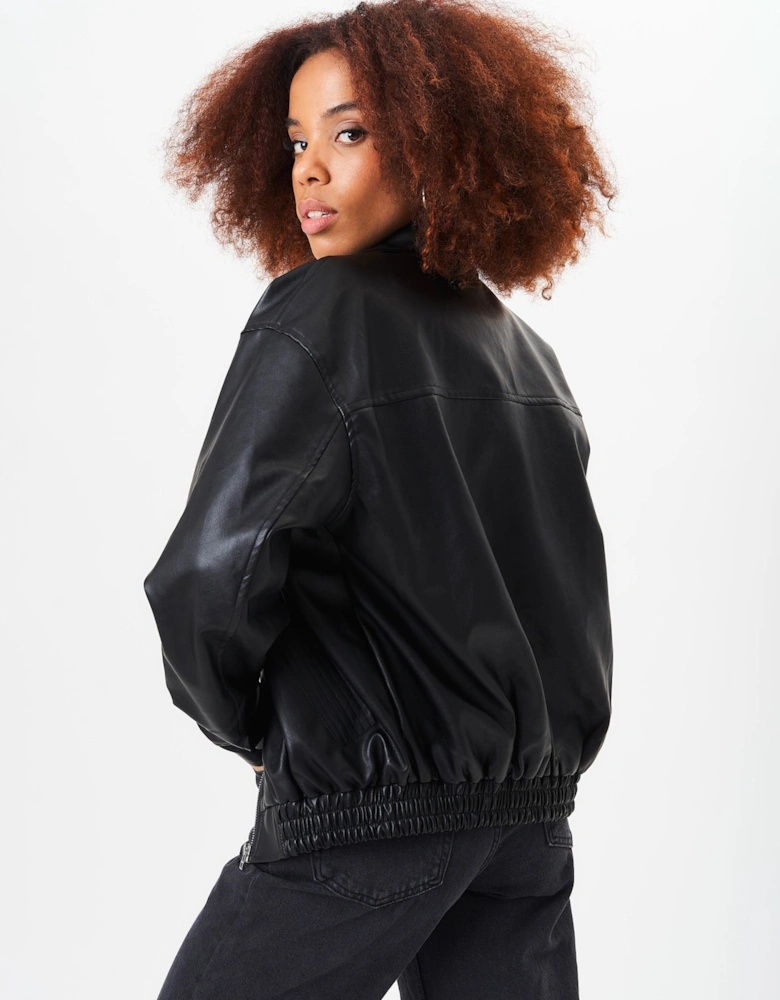 Black Faux Leather Jacket