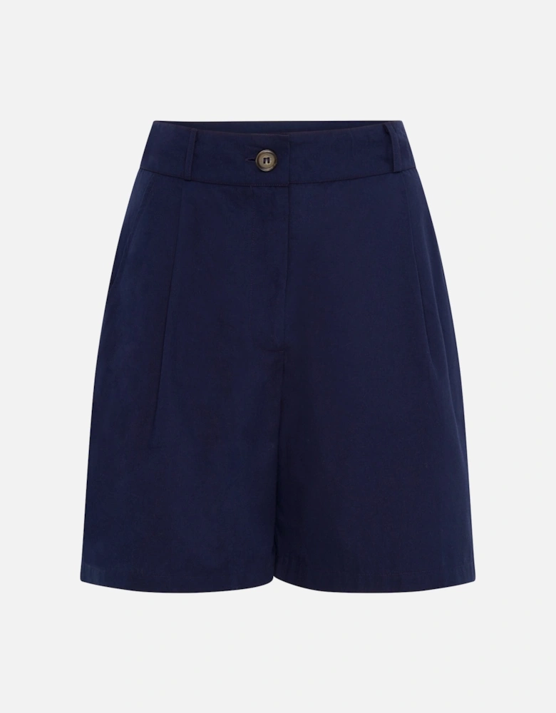 Carlina Pleat Front Shorts in Navy