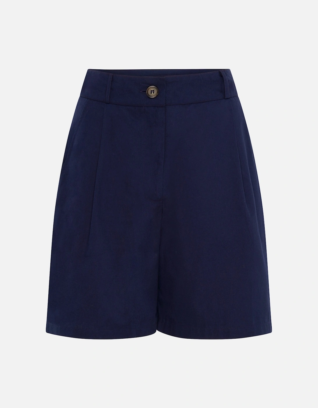 Carlina Pleat Front Shorts in Navy