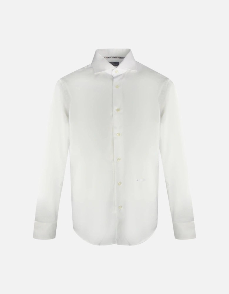 Plain Long Sleeve White Shirt