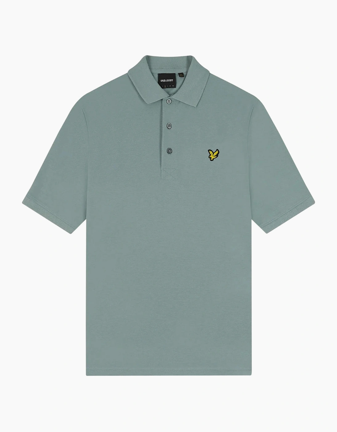 Lyle And Scott Men's Tan Lyle & Scott Slate Blue Plain Polo Shirt  36 S