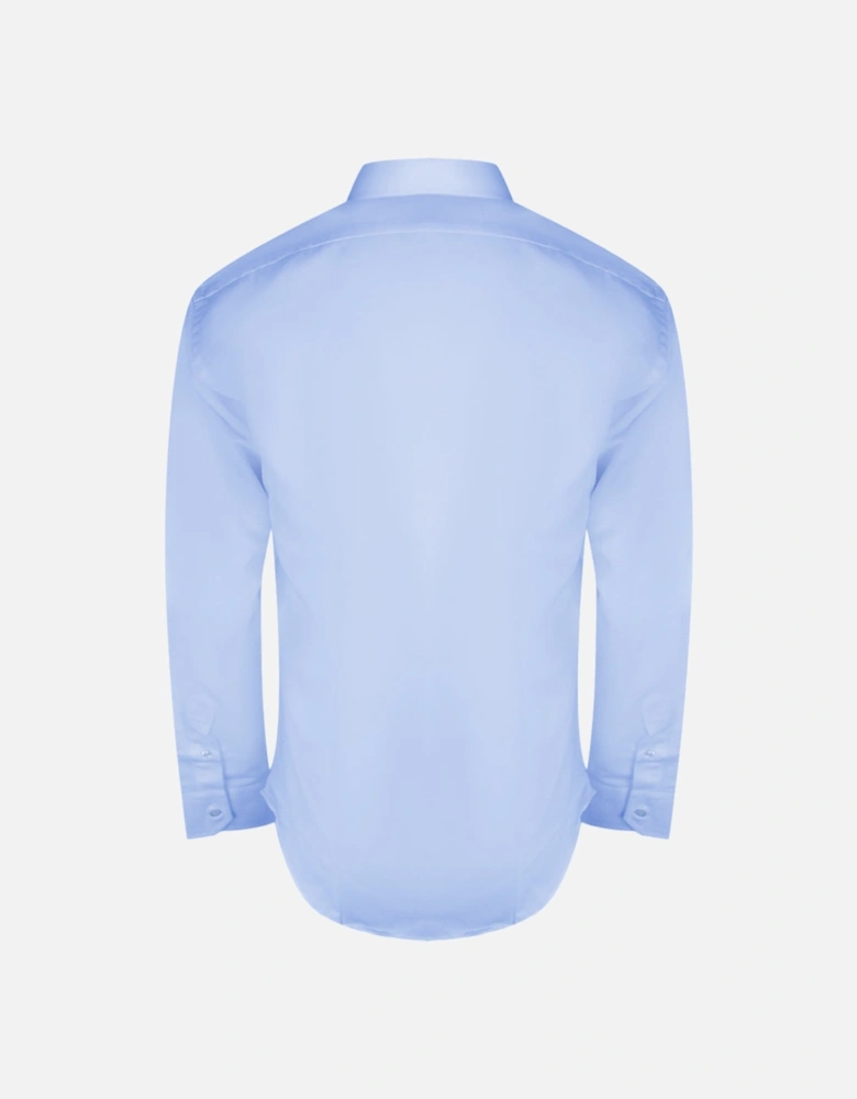 Plain Long Sleeve Blue Shirt