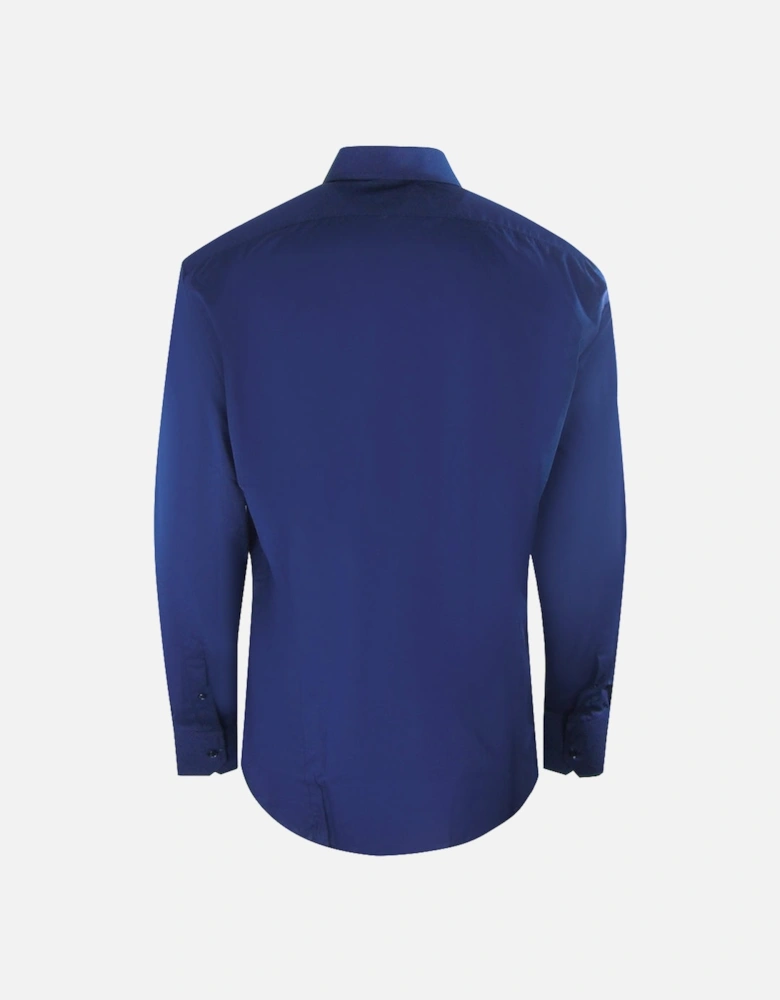 Plain Long Sleeve Navy Blue Shirt