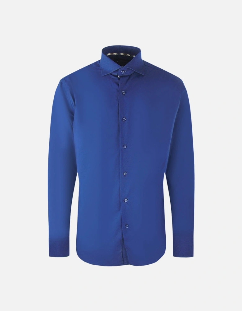 Plain Long Sleeve Navy Blue Shirt